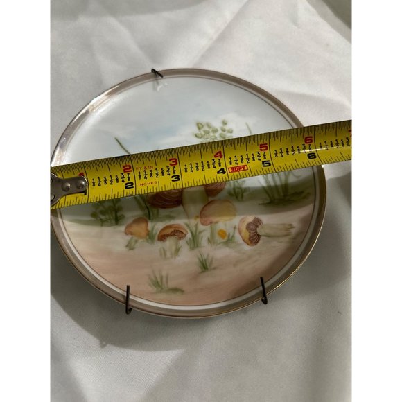 Vintage Hand Painted Mushroom Plate Royalton China Japan - Picture 3 of 6